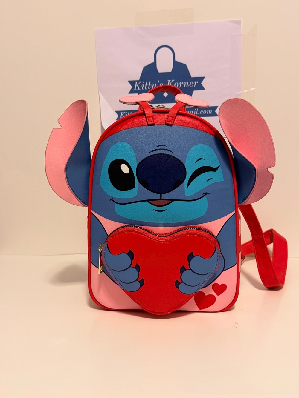 NWT Her Universe Disney Lilo and Stitch Lovebug Valentine Hearts Backpack